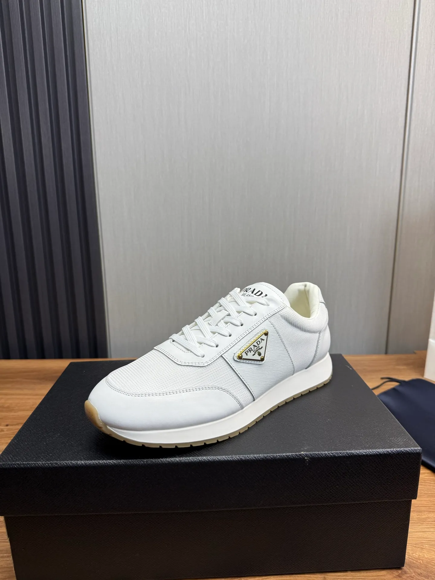 Men's shoes 💰760💰 [PRADA] New models synchronized with the official website, high-quality shipments ✔️Best sellers🔥 Original cowhide with mesh surface + cowhide lining, 1🆚1 replica, original bottom, 38-45 (men's 45 is custom-made and cannot be returned)